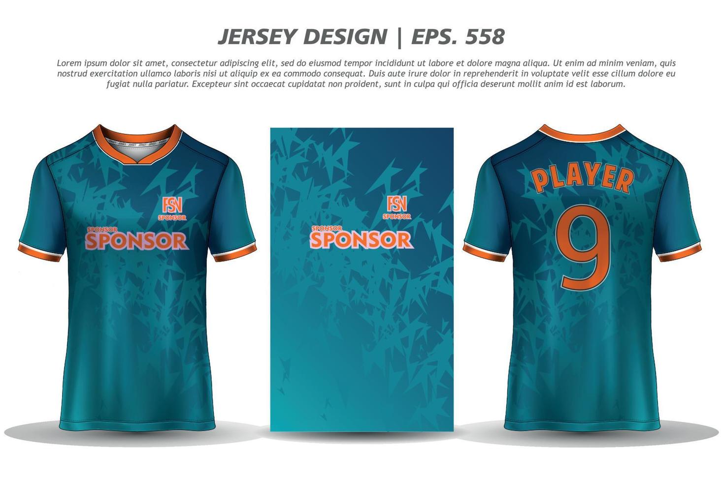 Premium Vector  Orange gray racing jersey design