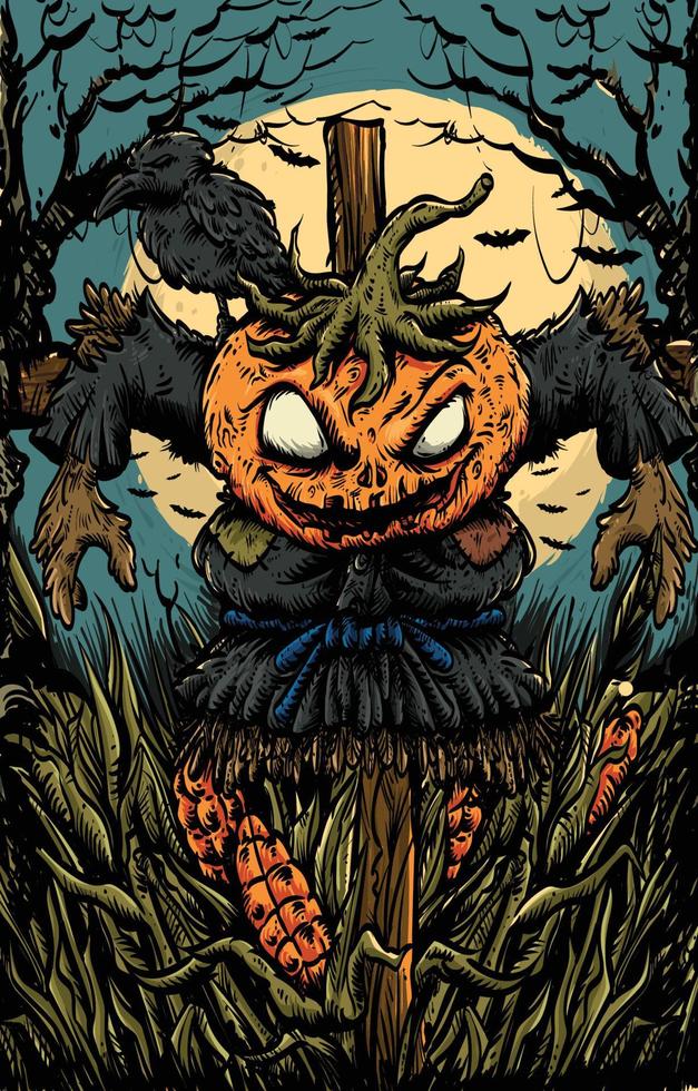 Halloween Pumpkin Monster vector