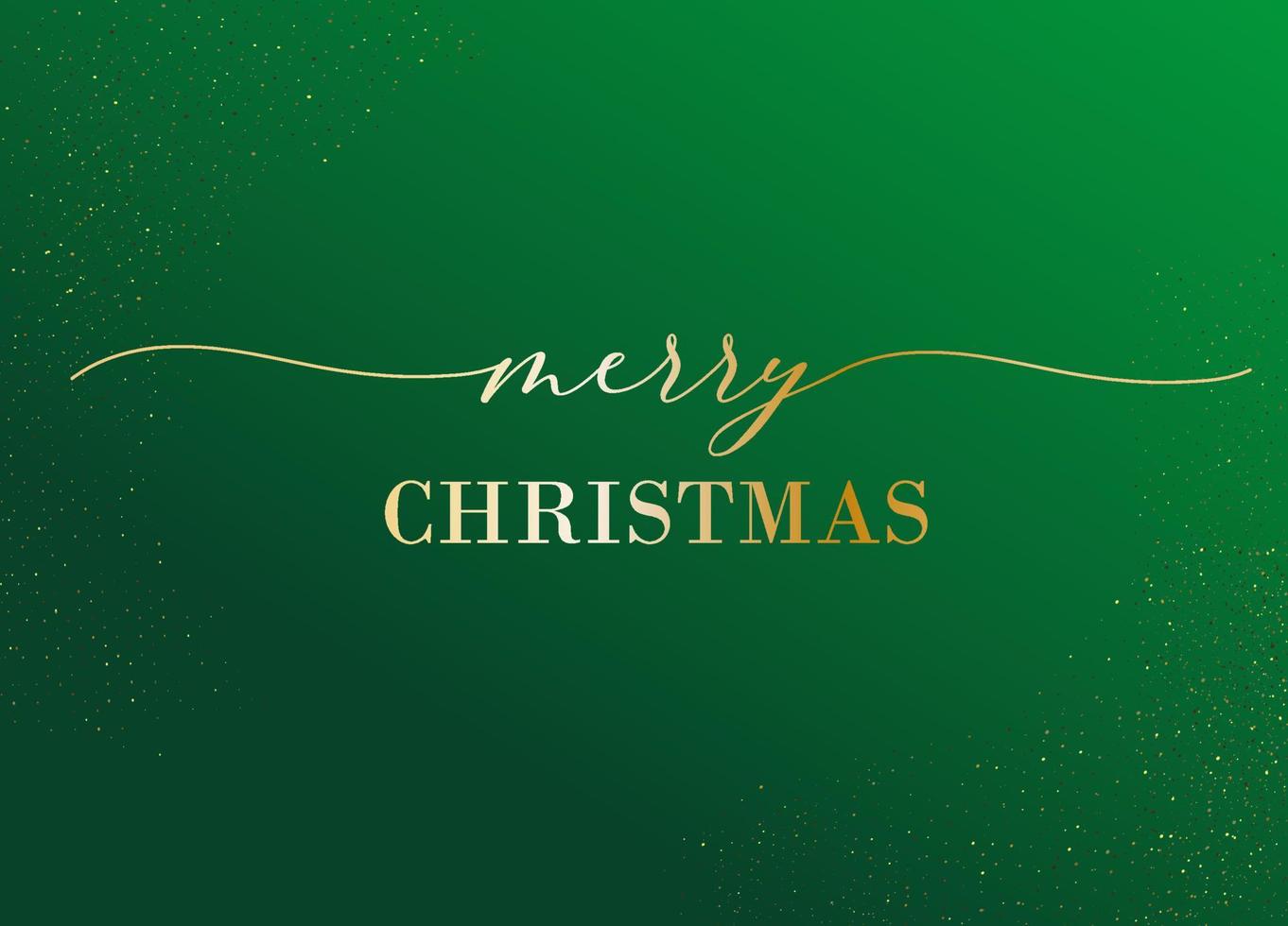 Merry Christmas Holiday Card with calligraphy. vector