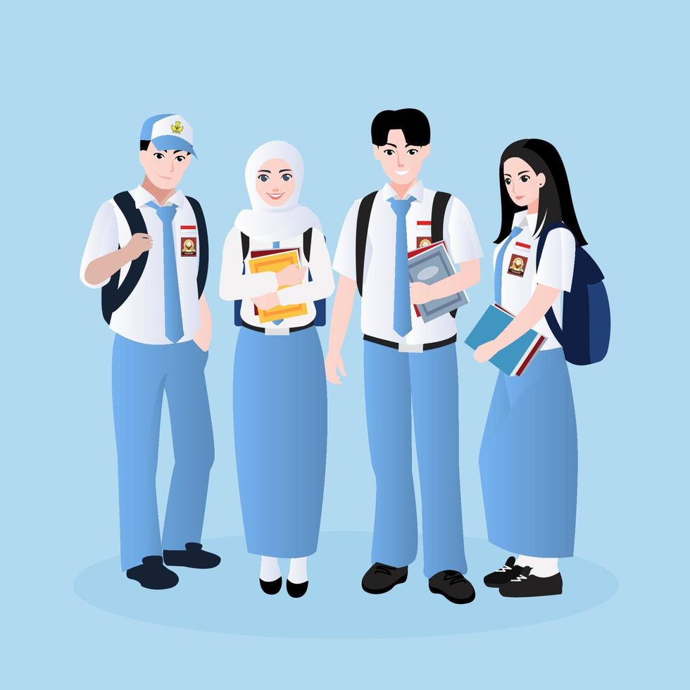 Senior High School Students vector