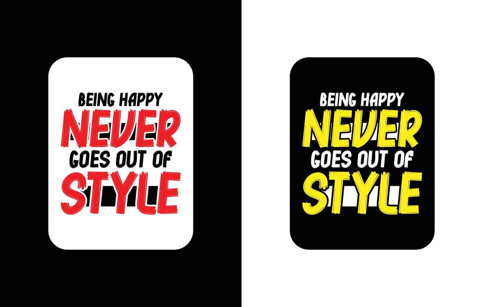 Creative typography sticker t-shirt design premium vector template