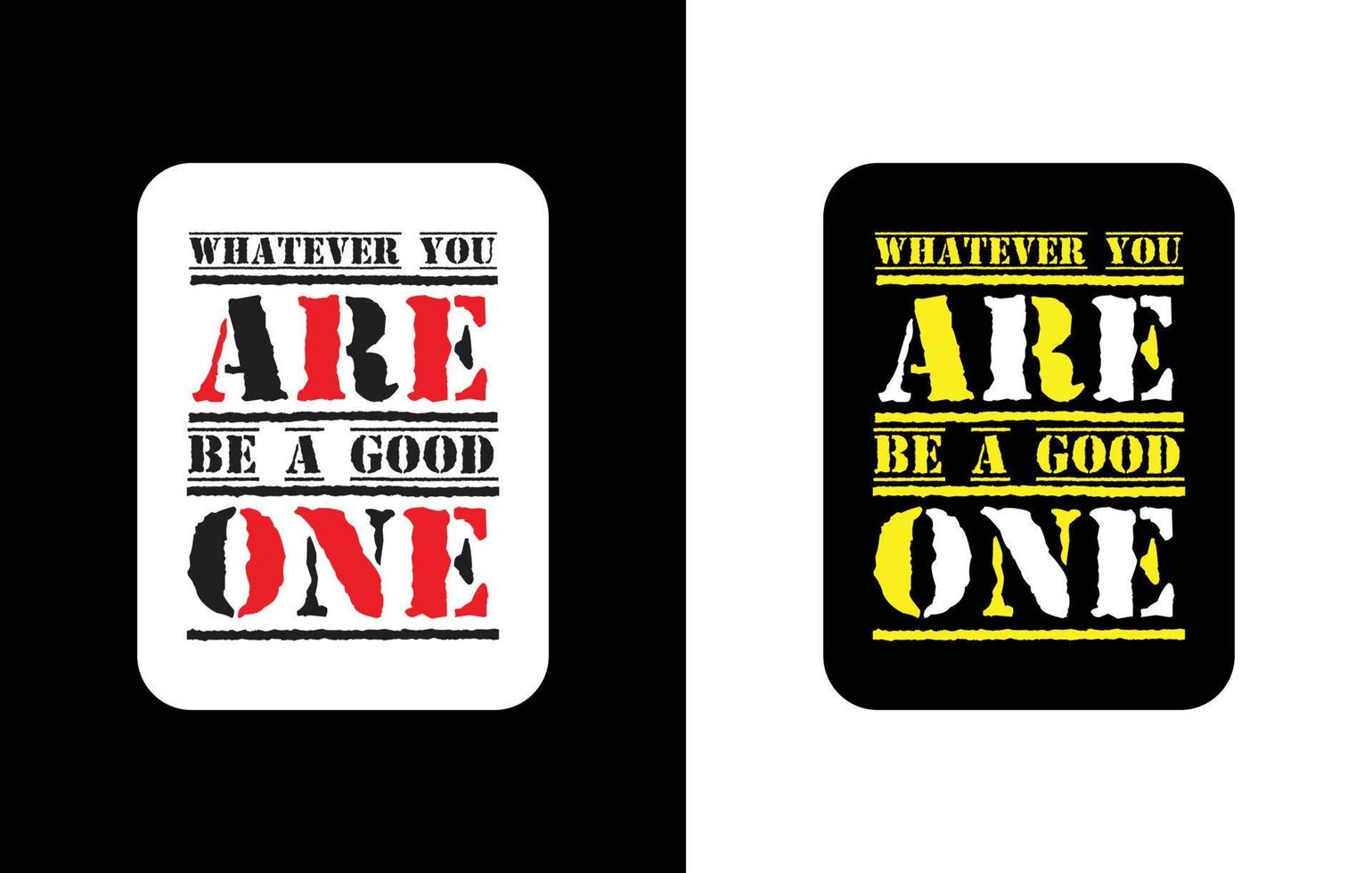 Creative typography sticker t-shirt design premium vector template