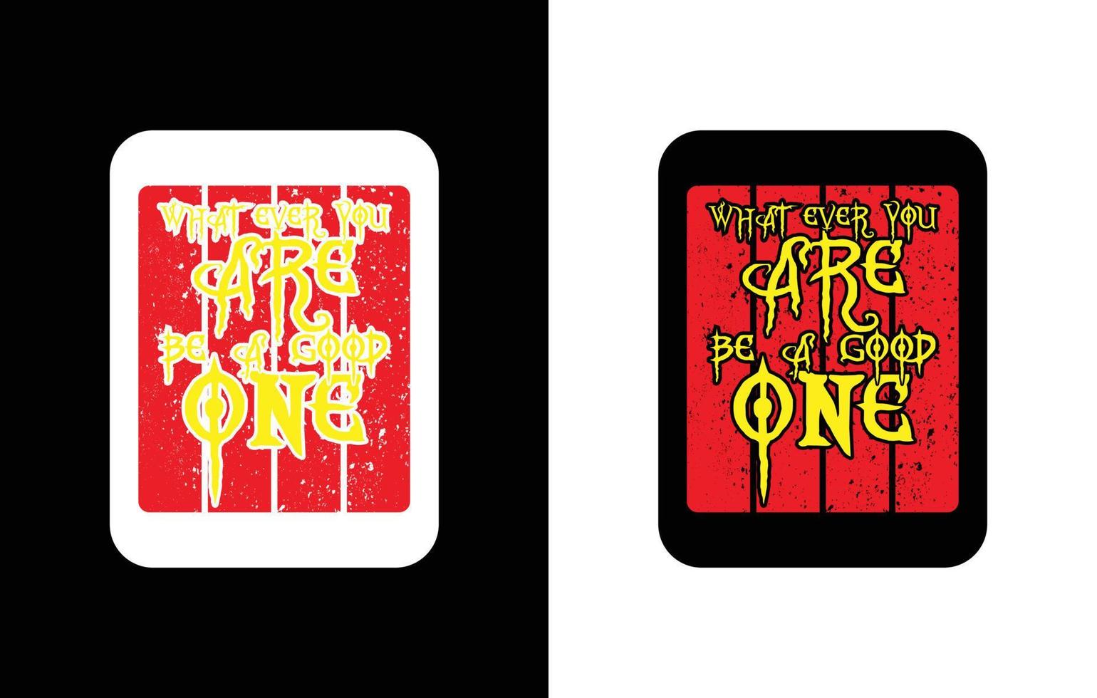 Creative typography sticker t-shirt design premium vector template