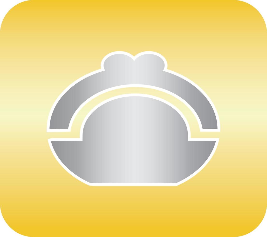 This image is an icon design for an phone application with a gold theme with vector image shapes