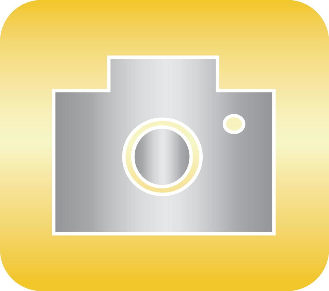 This image is an icon design for an phone application with a gold theme with vector image shapes