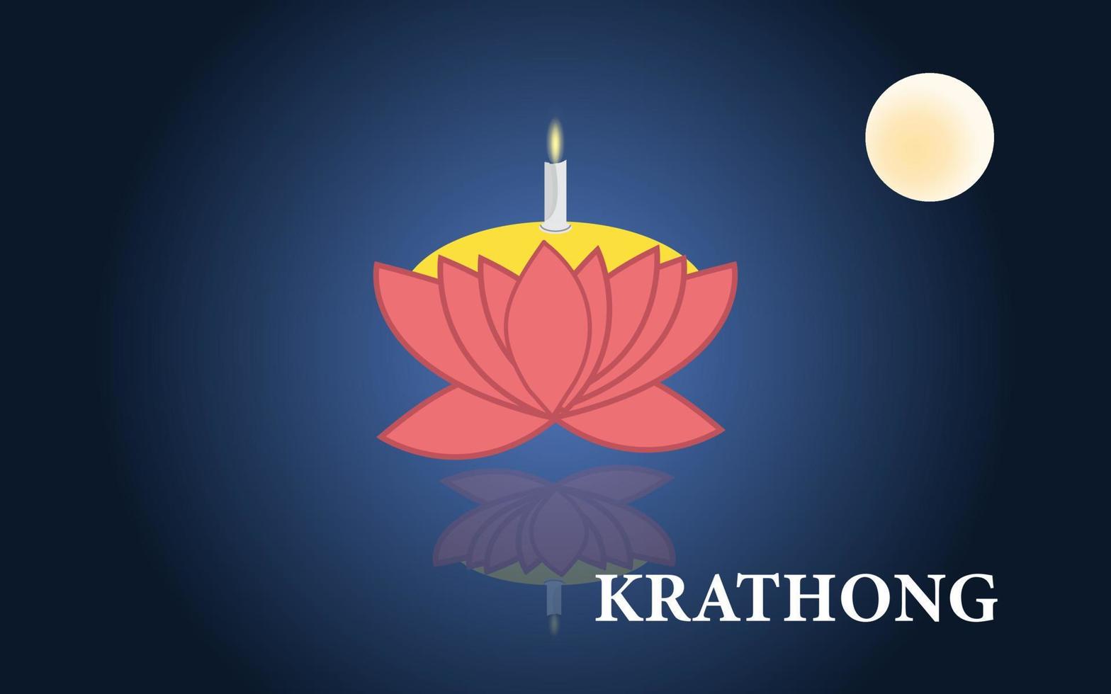 Loy Krathong Siamese festival vector