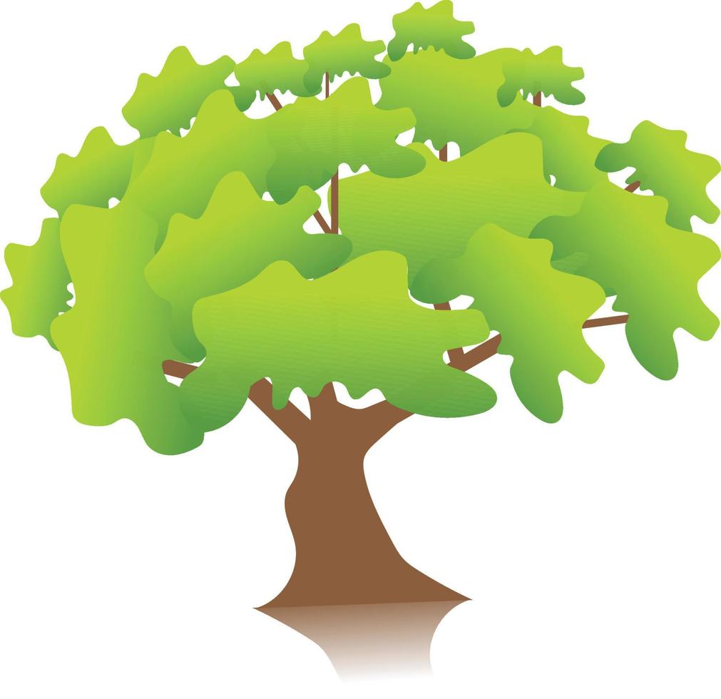 Ilustración 3d de árbol pro vector