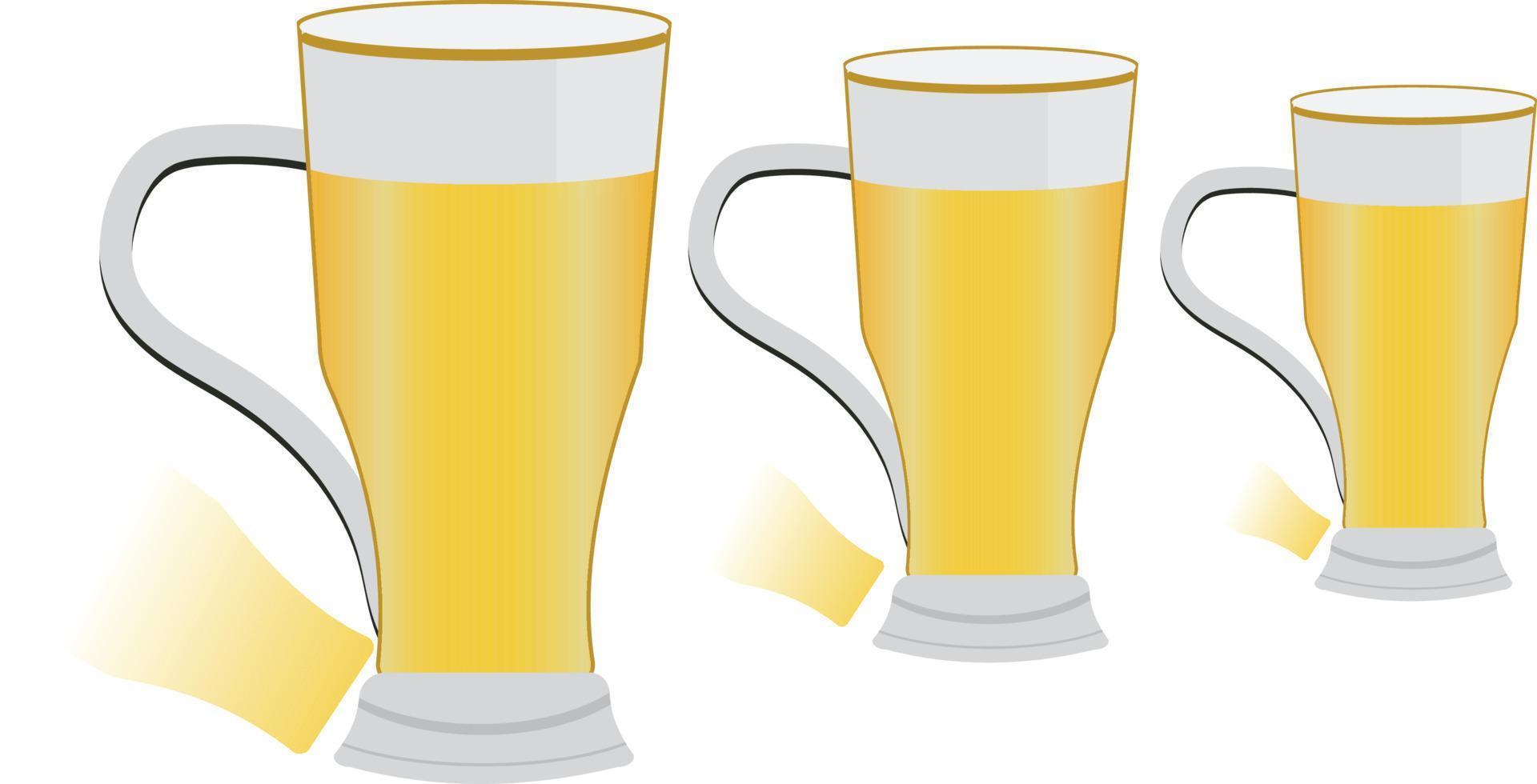 vaso de cerveza aislado pro vector