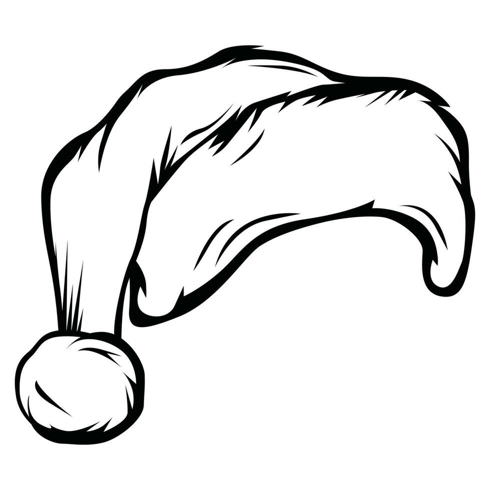 Santa Hat Line vector