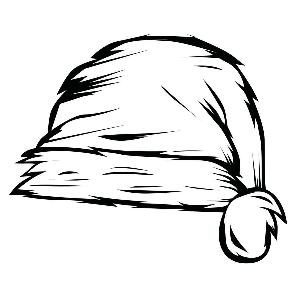 Santa Hat Line vector