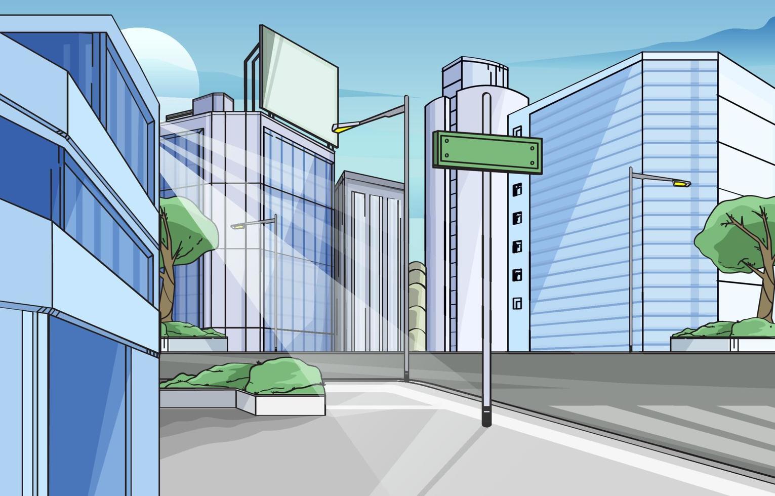 View of Urban Cityscape Buildings vector