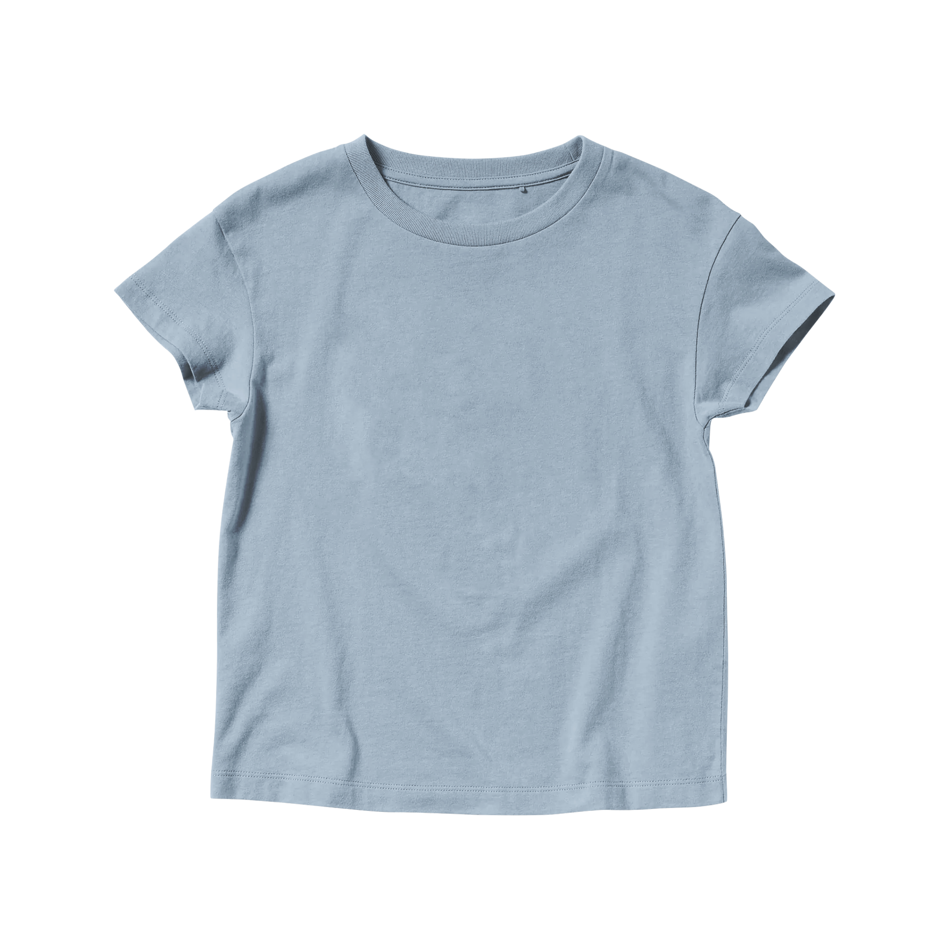 Free Blank Baby Blue T-shirt Crew Neck Short Sleeve for Kids 11728292