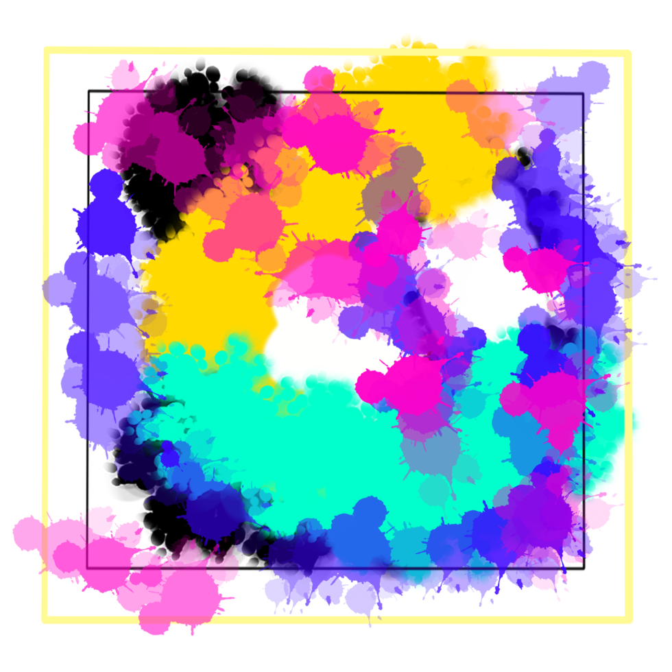 abstract multi color watercolor background with blots png