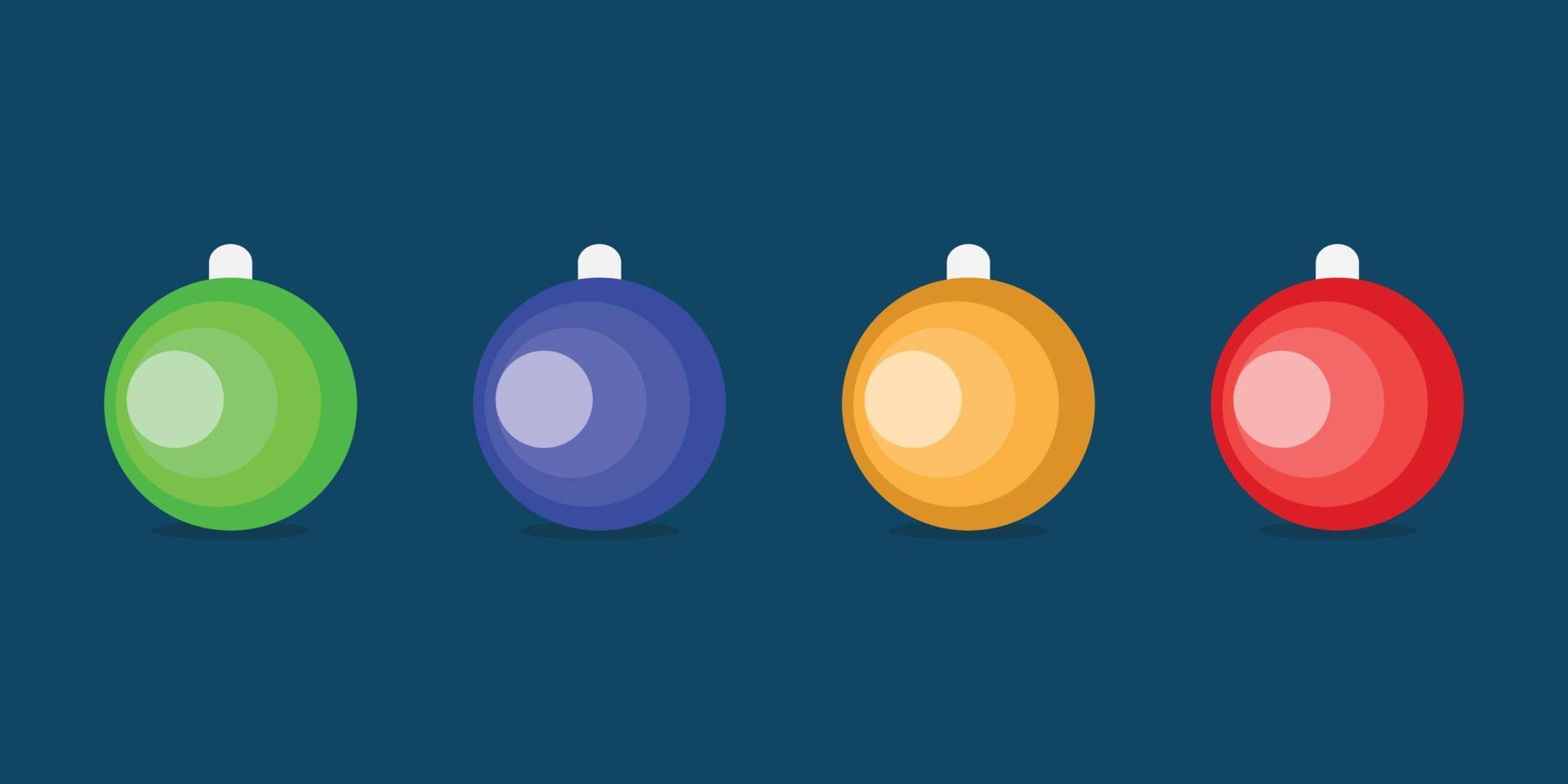 Christmas Ornaments collection. Set of Christmas Balls Decorations vector