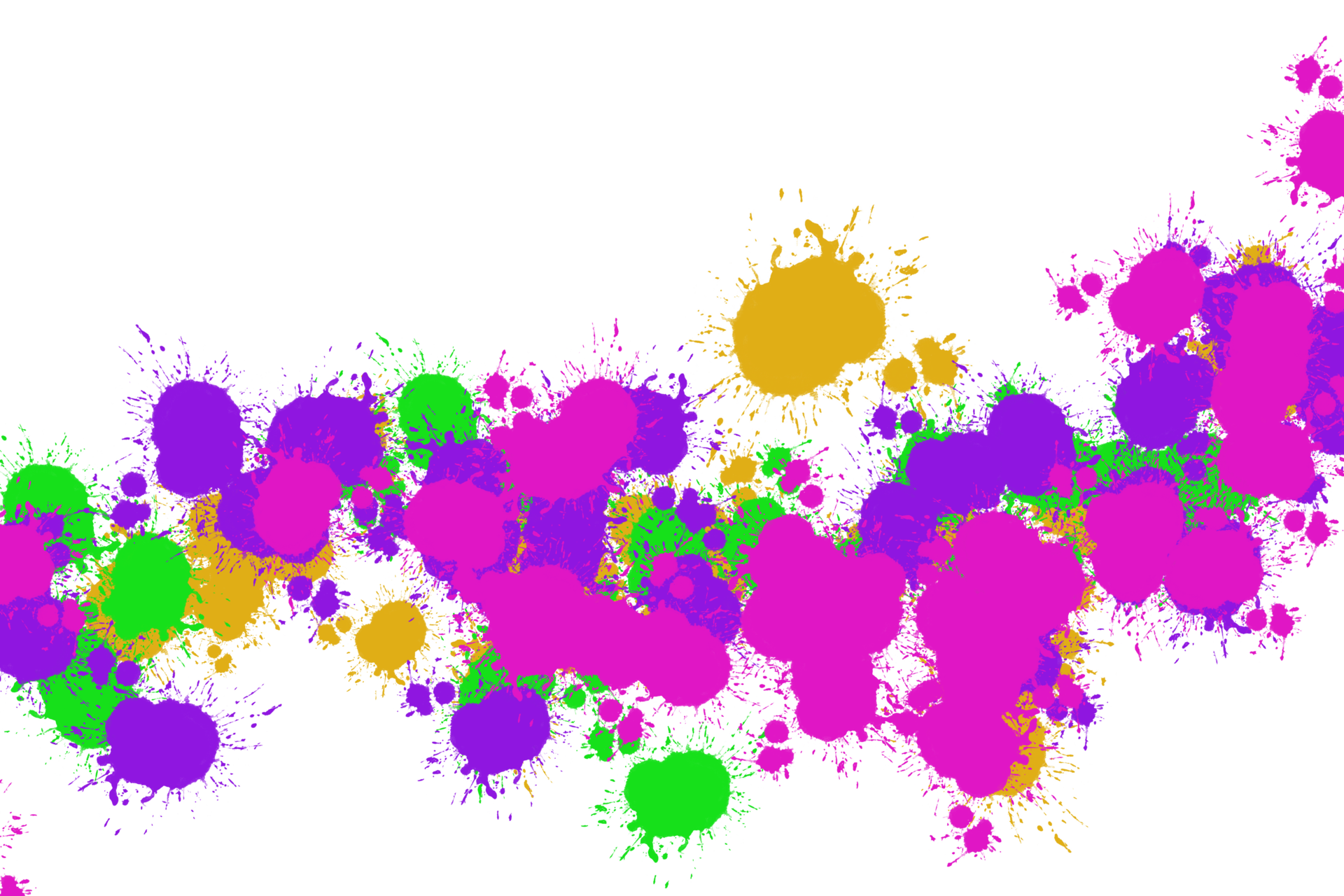 Splash paint Colorful dot yellow green purple violet color watercolor