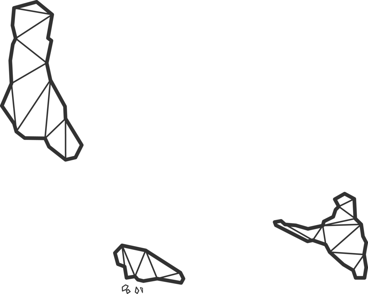 triangles de mosaïque style de carte des comores. png