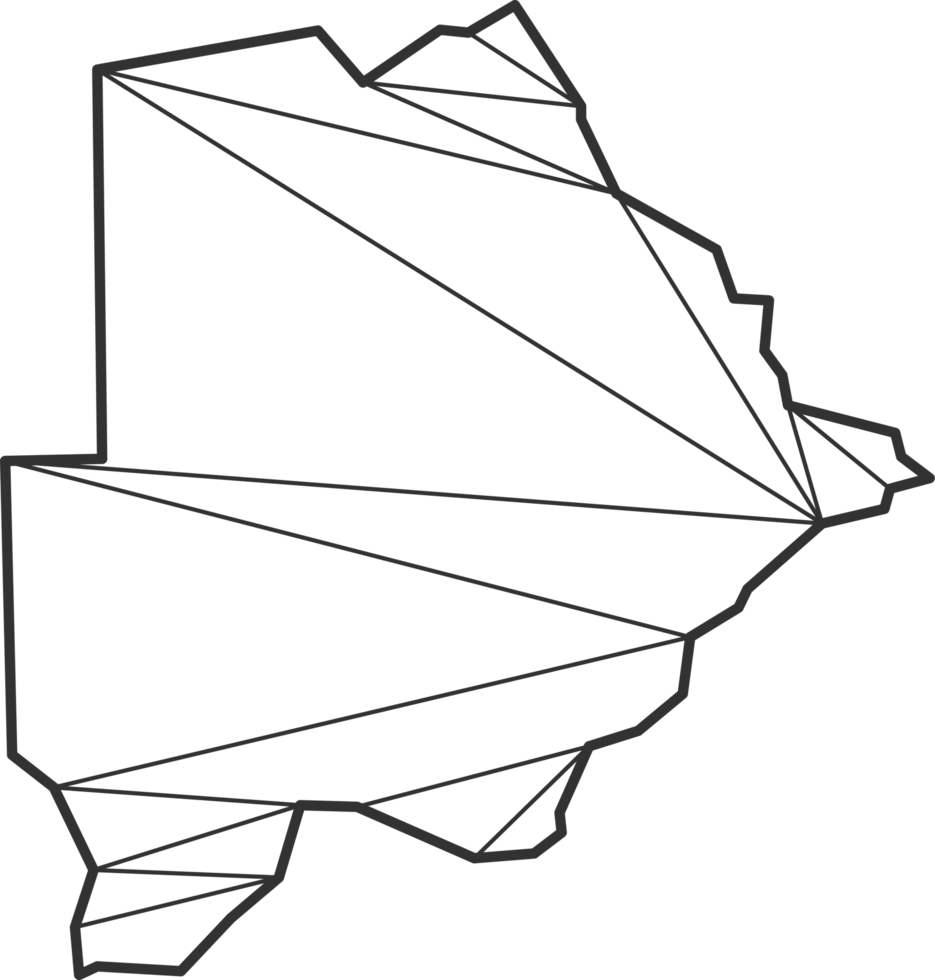 triangles de mosaïque style de carte du botswana. png