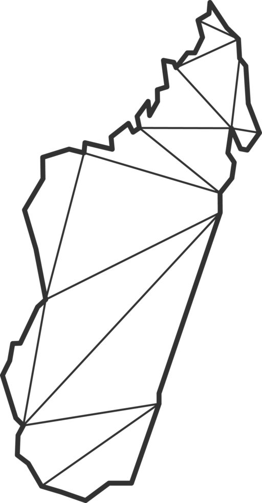 Mosaic triangles map style of Madagascar. png
