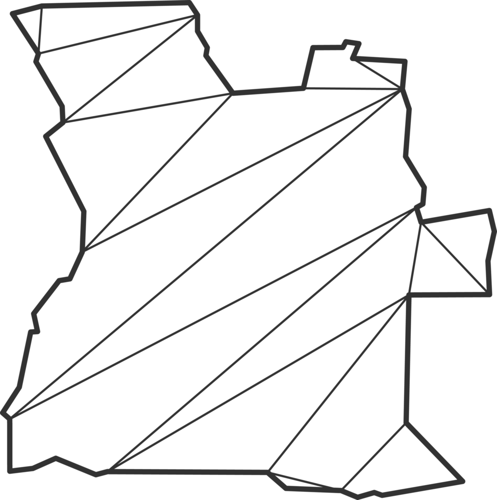 Mosaic triangles map style of Angola. png