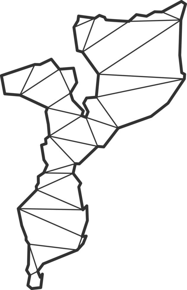 Mosaic triangles map style of Mozambique. png