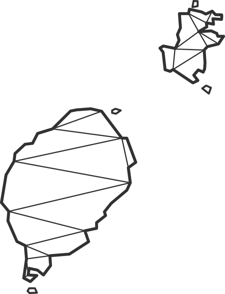 Mosaic triangles map style of Sao Tome and Principe. png