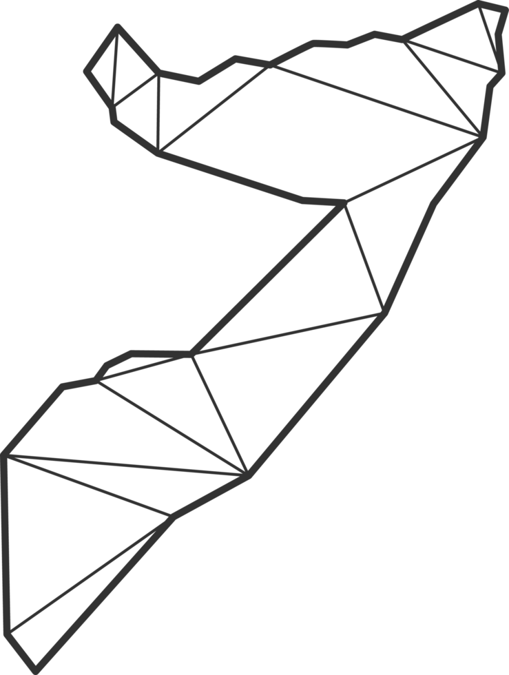 Mosaic triangles map style of Somalia. png