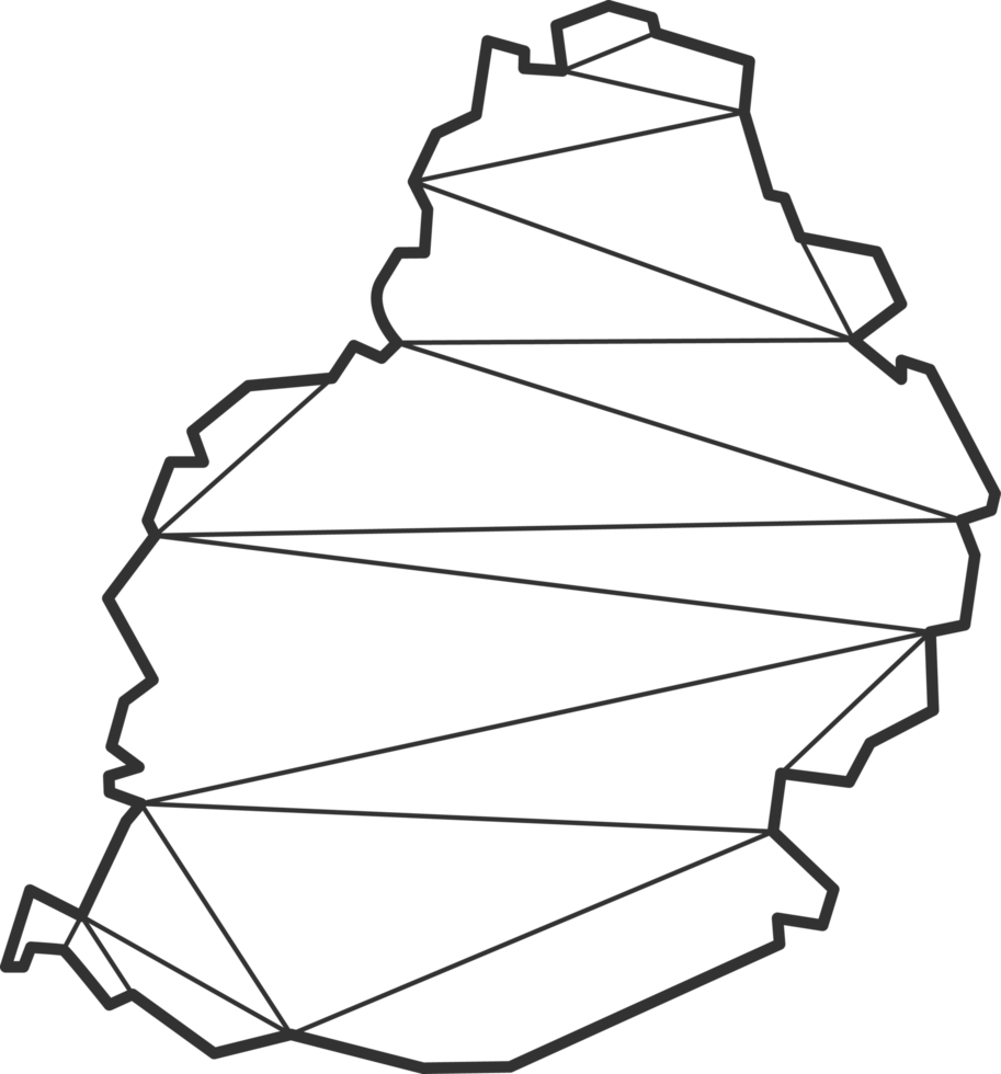 estilo de mapa de triângulos de mosaico das Maurícias. png