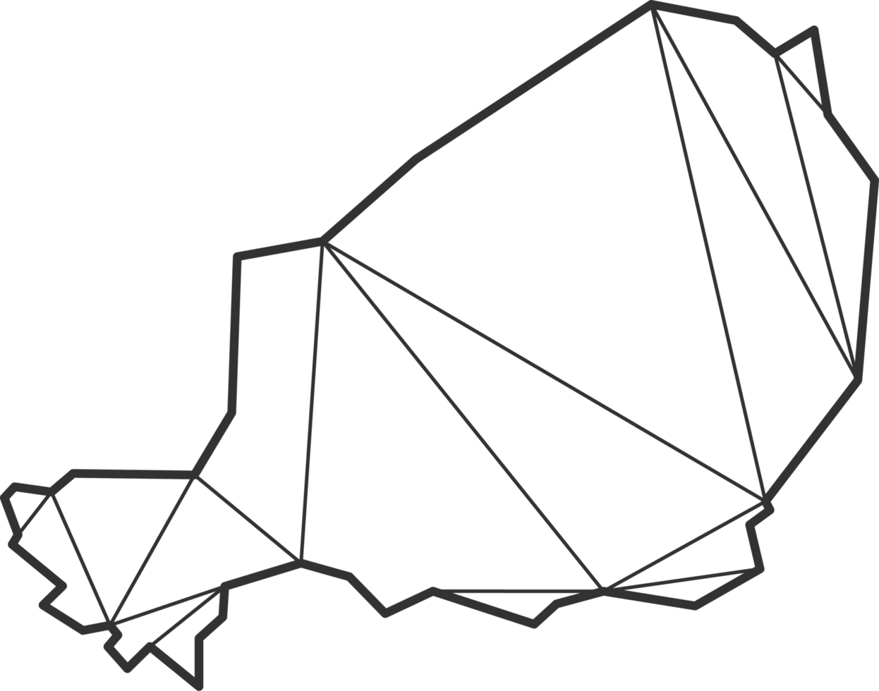 Mosaic triangles map style of Niger. png