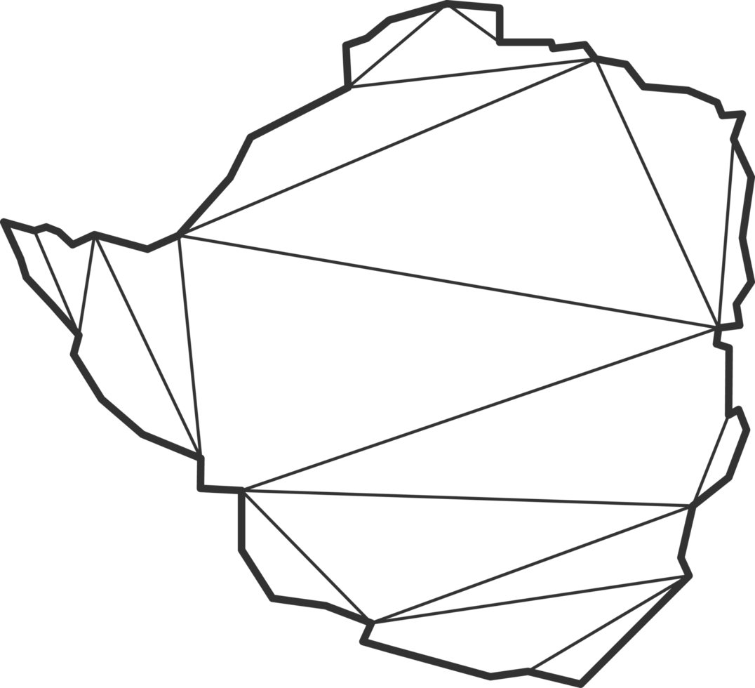 mosaico triangoli carta geografica stile di Zimbabwe. png