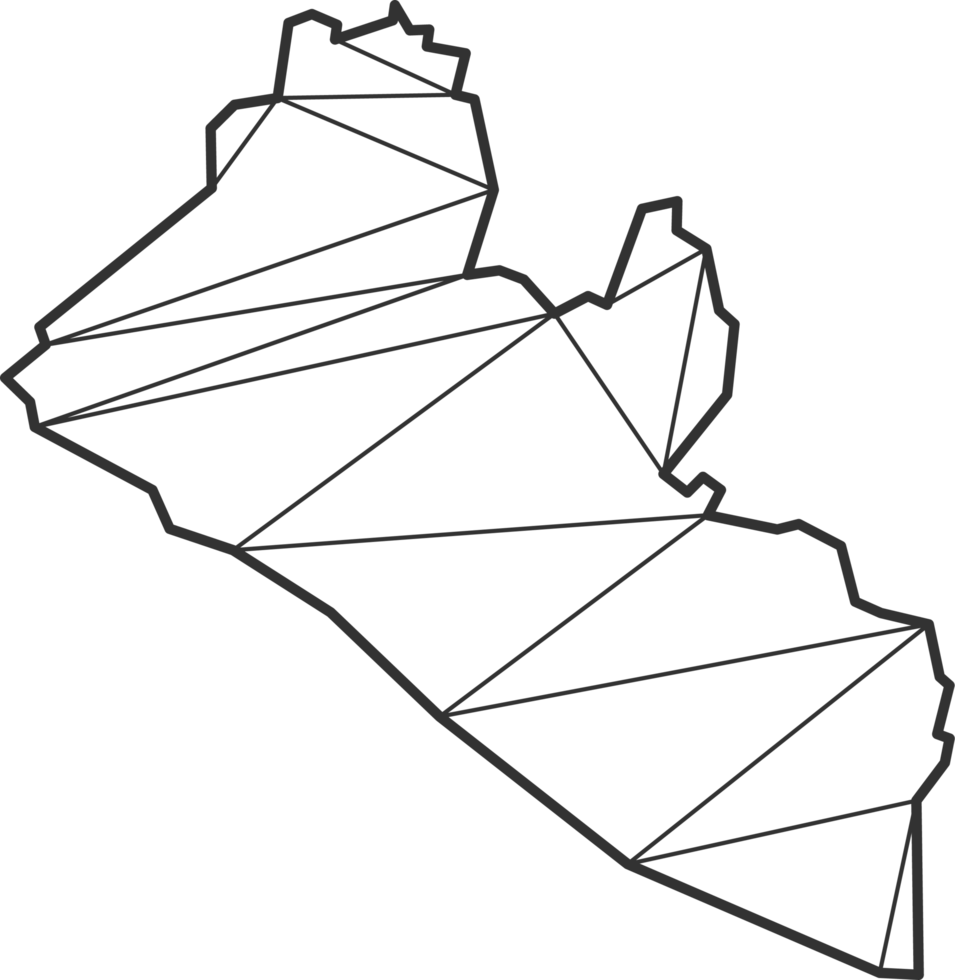 triangles de mosaïque style de carte du libéria. png