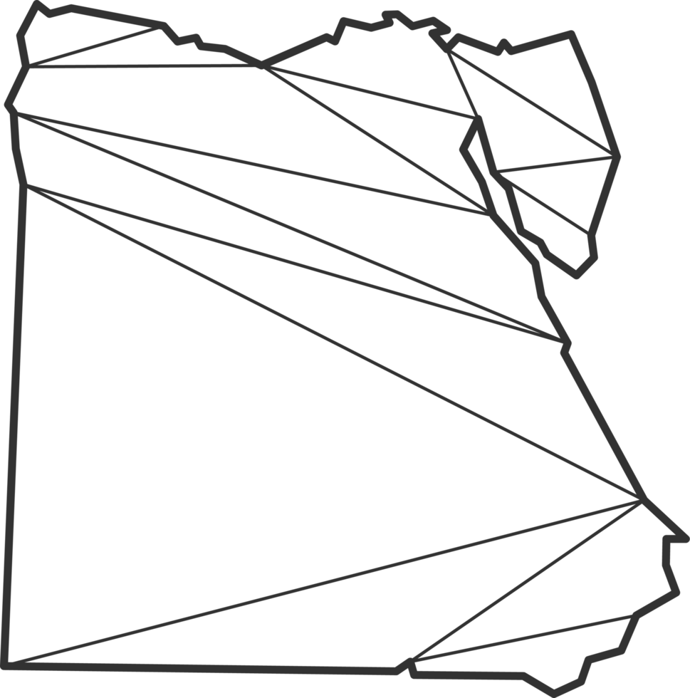 Mosaic triangles map style of Egypt. png