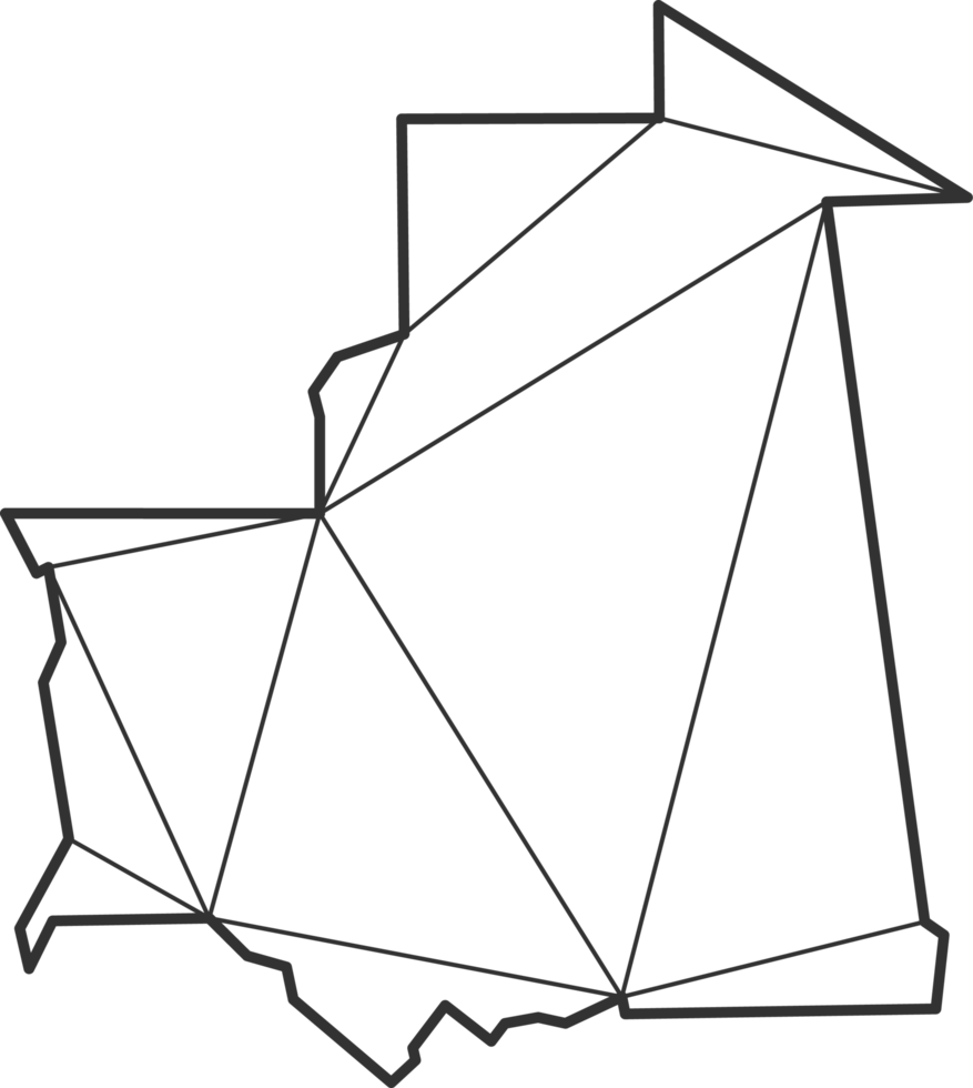 Mosaic triangles map style of Mauritania. png