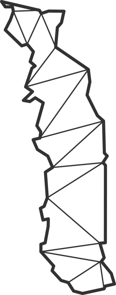 Mosaic triangles map style of Togo. png