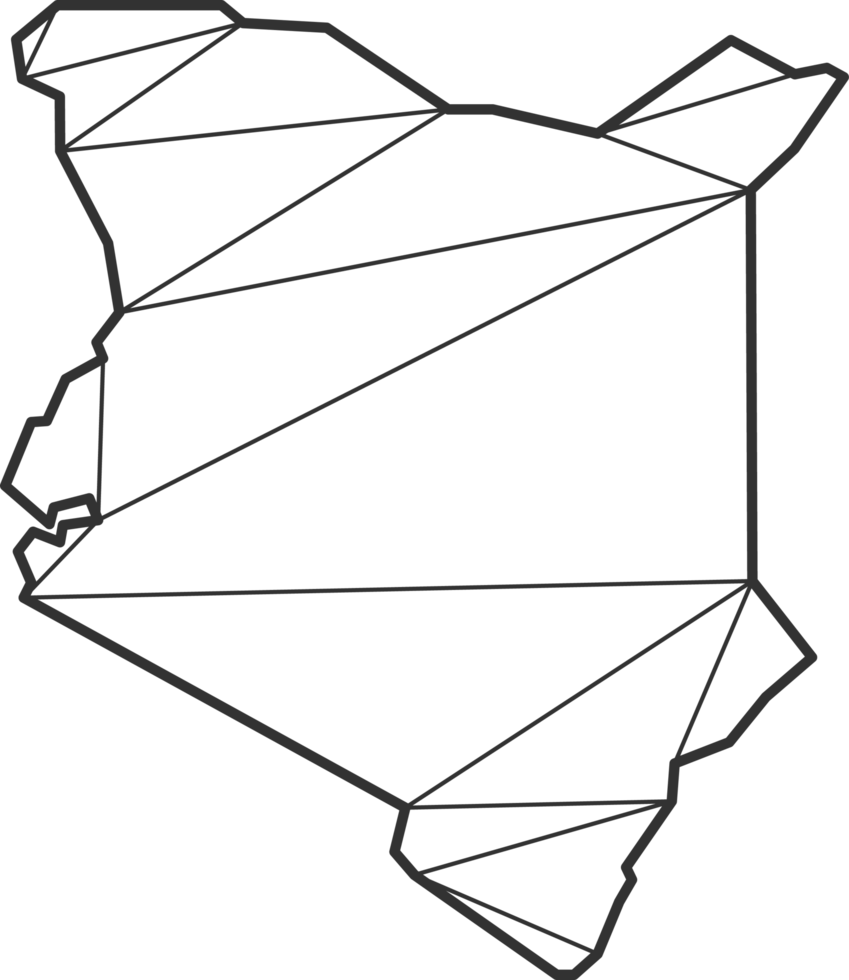 Mosaic triangles map style of Kenya. png