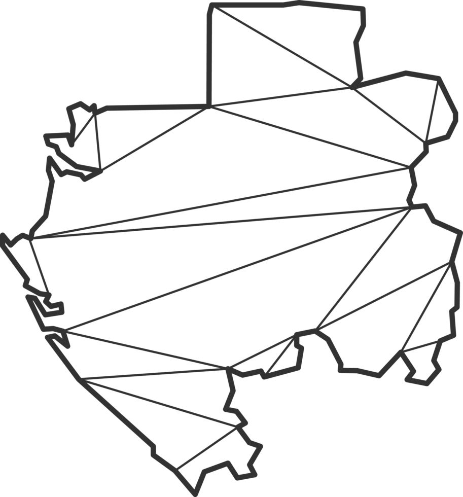 Mosaic triangles map style of Gabon. png