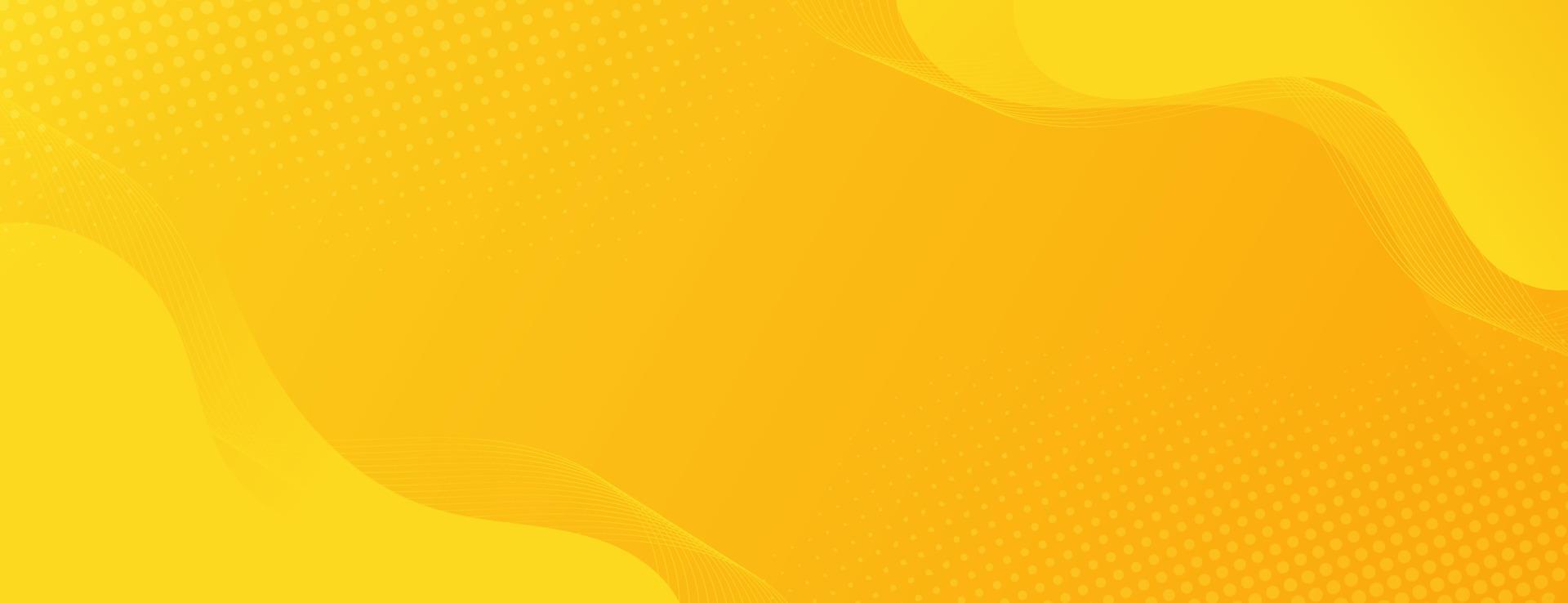 Abstract Yellow Fluid Wave Banner Template vector