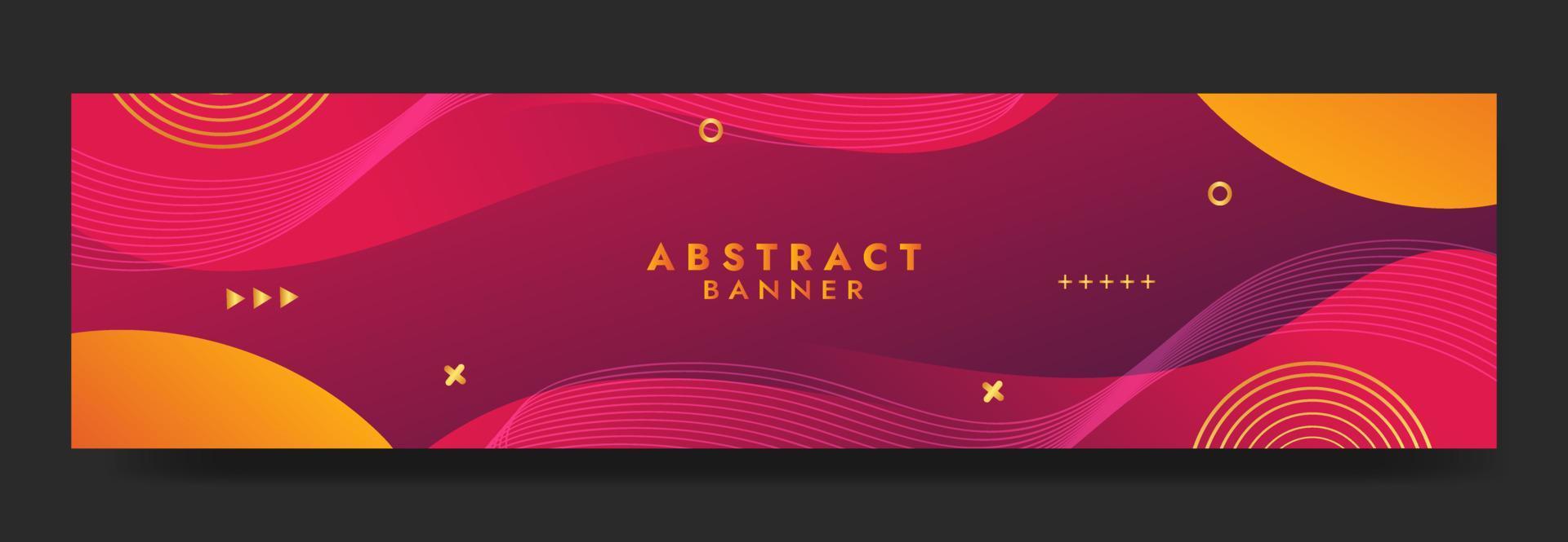 Abstract Red Luxury Fluid Wave Banner Template vector