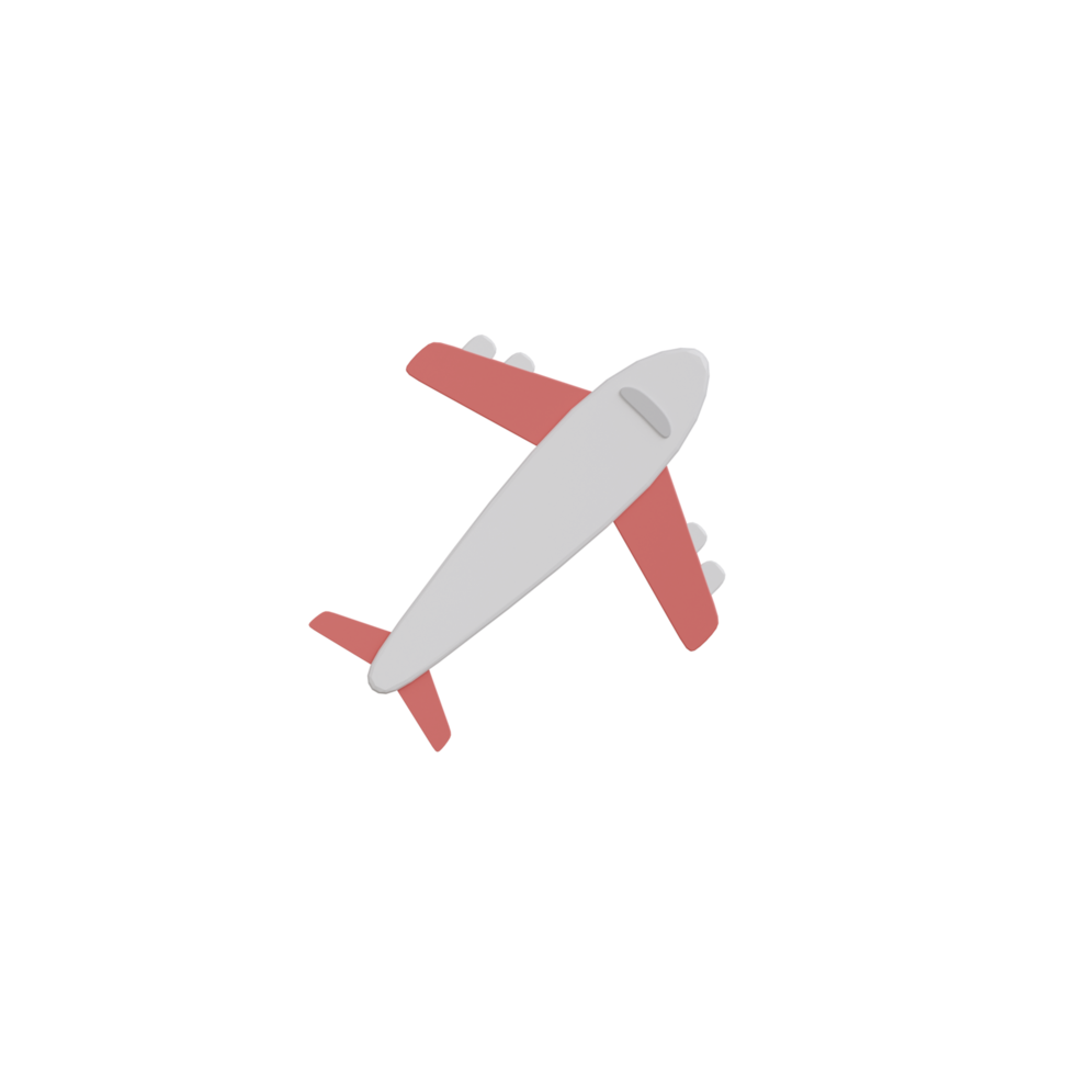 3D Isolated Things About Airplane png