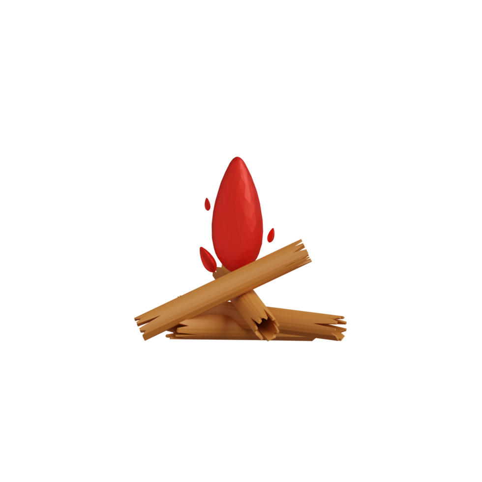 3D Isolated Burning Things png