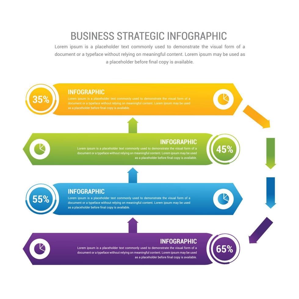 Editable Business Strategic Infographic Illustration vector