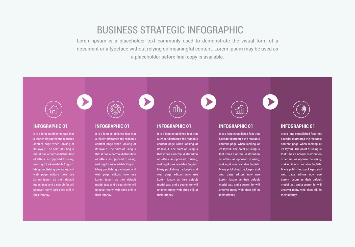 Editable Business Strategic Infographic Illustration vector