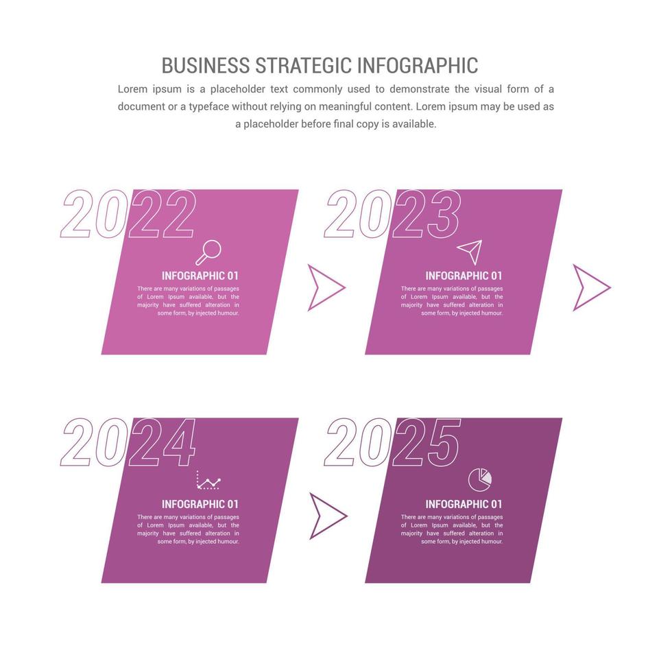 Editable Business Strategic Infographic Illustration vector