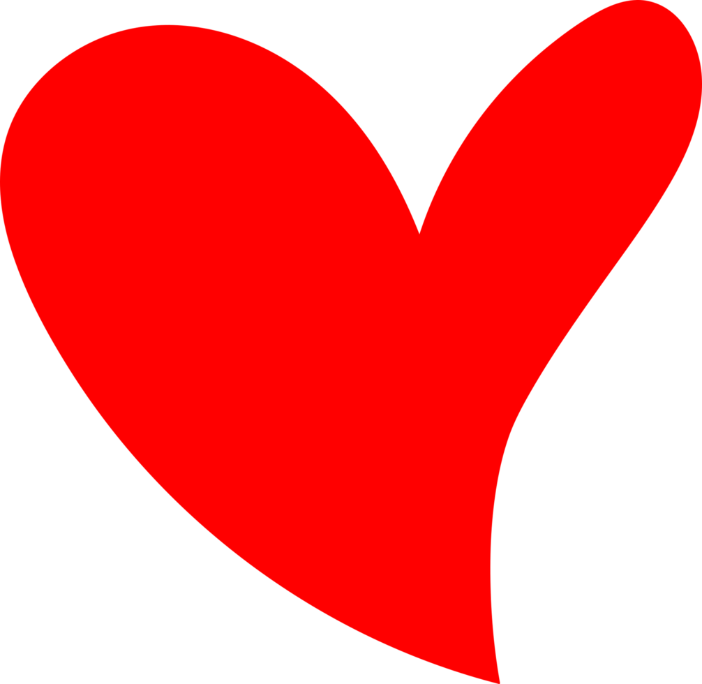 Decorative heart doodle png