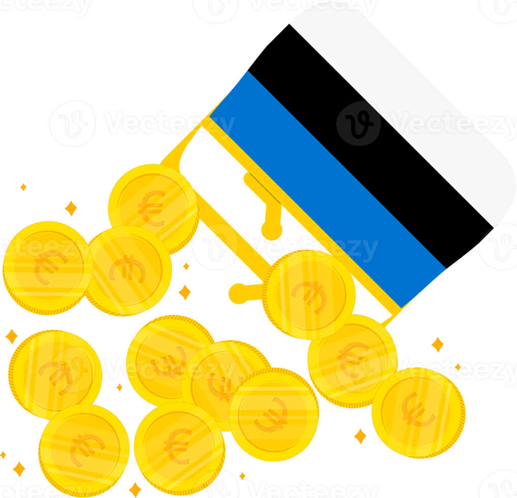 estland flagga vektor hand ritad, eur vektor hand dragen png