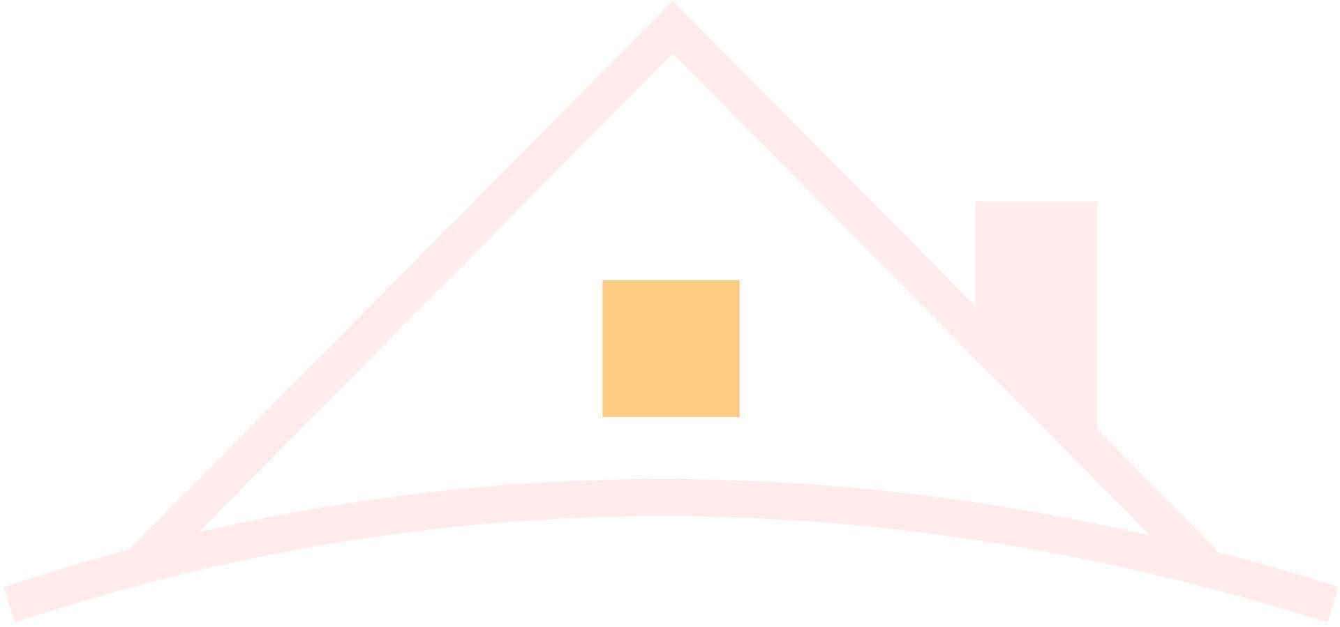 House Roof Icon Outline Isolated on White Background. Minimal House Logo Vector