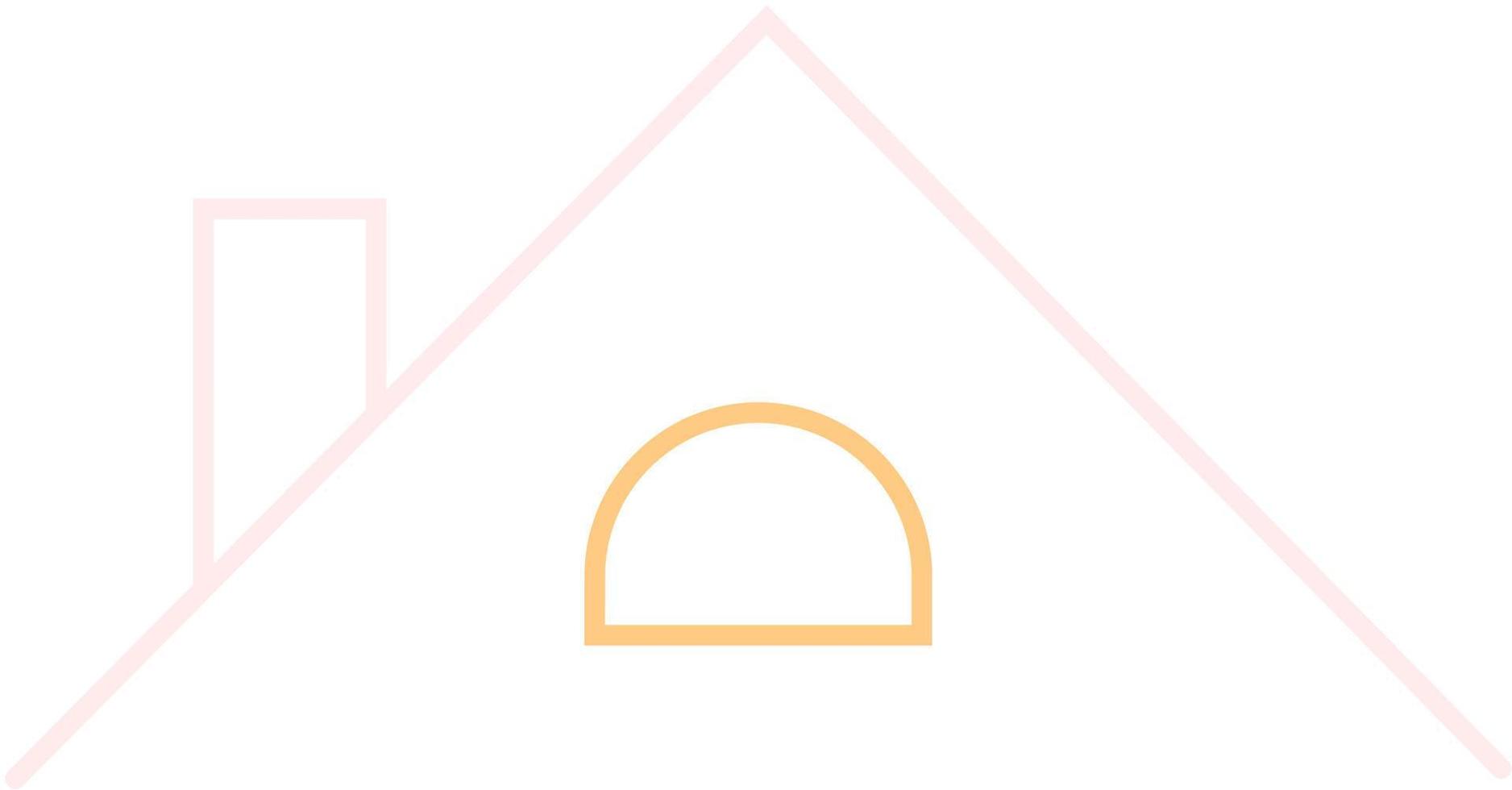 House Roof Icon Outline Isolated on White Background. Minimal House Logo Vector