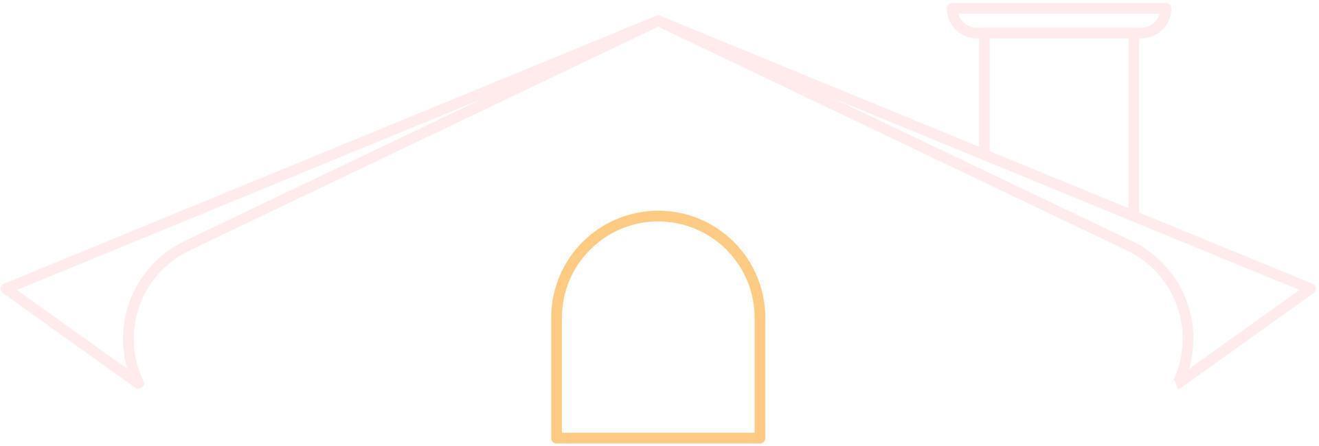 House Roof Icon Outline Isolated on White Background. Minimal House Logo Vector