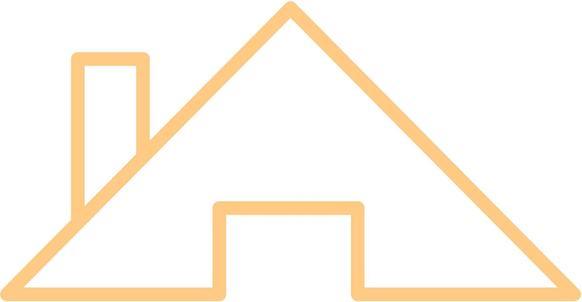 House Roof Icon Outline Isolated on White Background. Minimal House Logo Vector