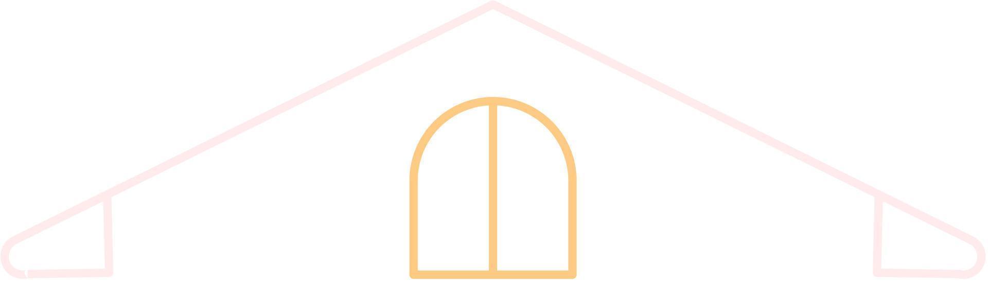 House Roof Icon Outline Isolated on White Background. Minimal House Logo Vector