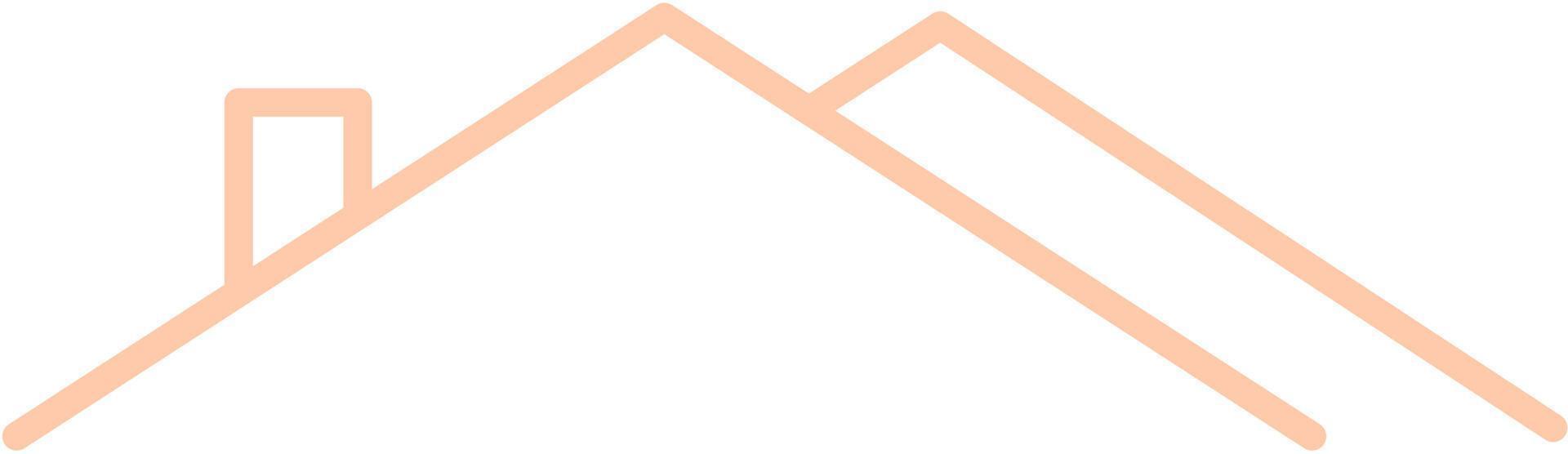 House Roof Icon Outline Isolated on White Background. Minimal House Logo Vector